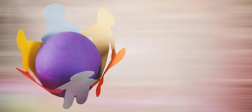 Composite image of multiple color of little person Illustrazione stock