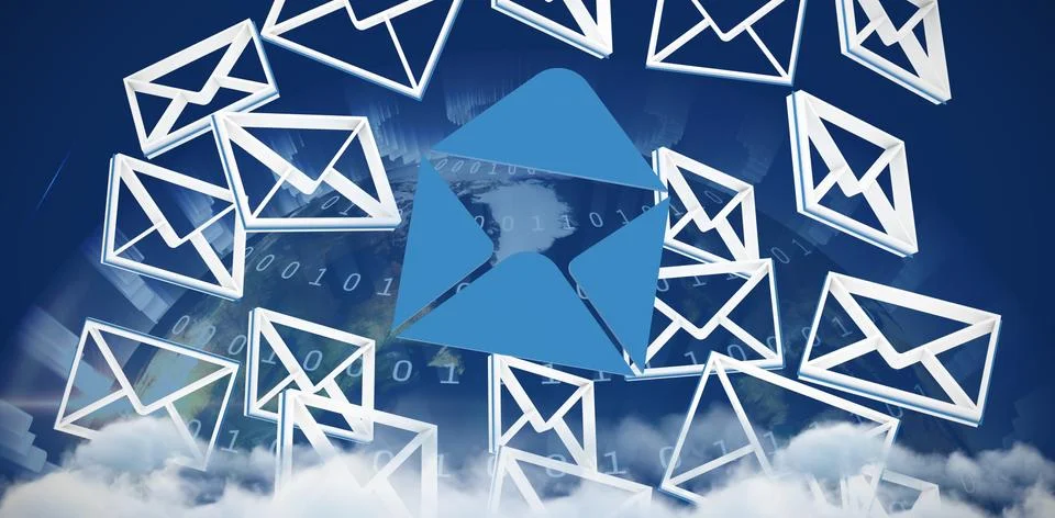 Composite image of multiple message symbols Stock Photos