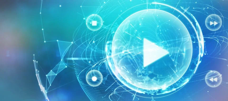 Composite image of music player interface 스톡 일러스트