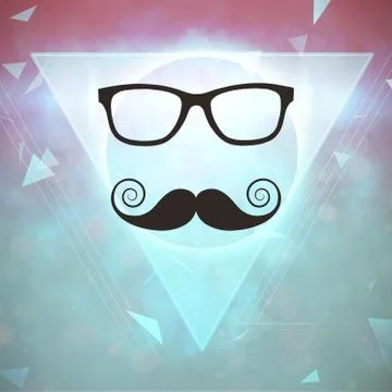 Composite image of mustache logo イラスト素材