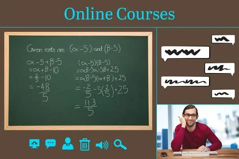 Composite image of online courses Stock Illustration
