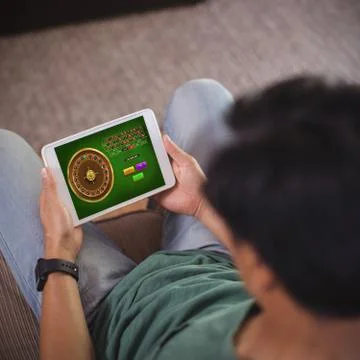 Composite image of online roulette game Stock Photos