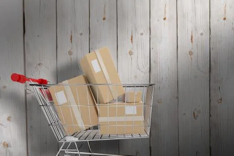 Composite image of online shopping concept Illustrazione stock