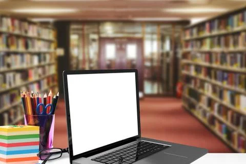 Composite image of open laptop Stock Illustration