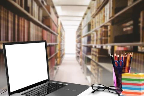 Composite image of open laptop Stock Illustration