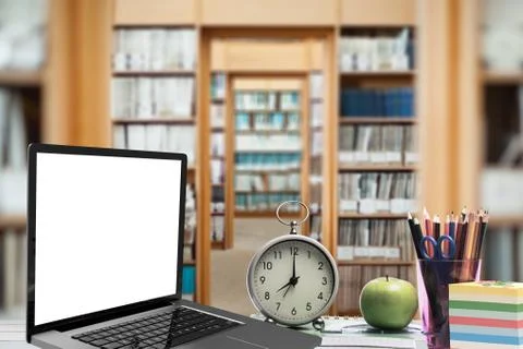 Composite image of open laptop 스톡 일러스트