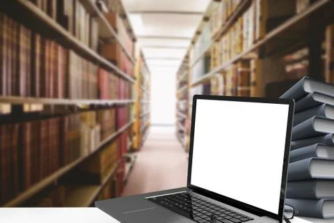 Composite image of open laptop 스톡 일러스트