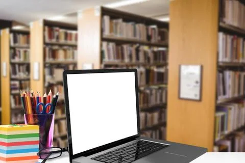 Composite image of open laptop Stock Illustration