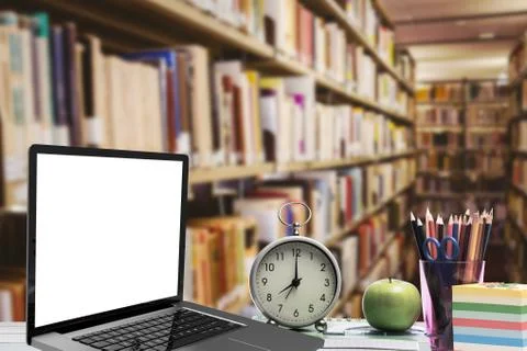 Composite image of open laptop Stock Illustration