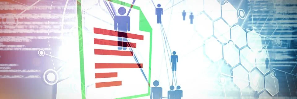 Composite image of paper Stock Illustration