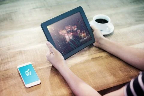 Composite image of payment successful screen Stock Photos