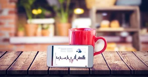 Composite image of picture of a smartphone Stock Illustration