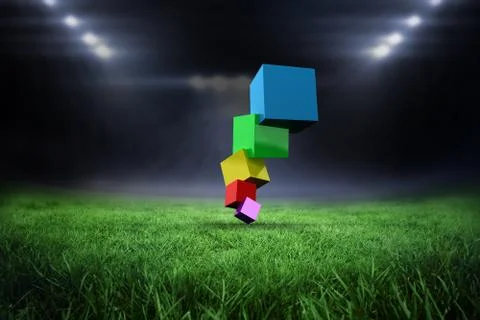 Composite image of pile of 3d colourful cubes Stock Illustration