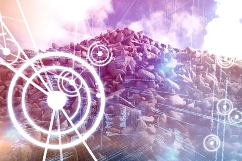 Composite image of pile of rocks Stock Illustration