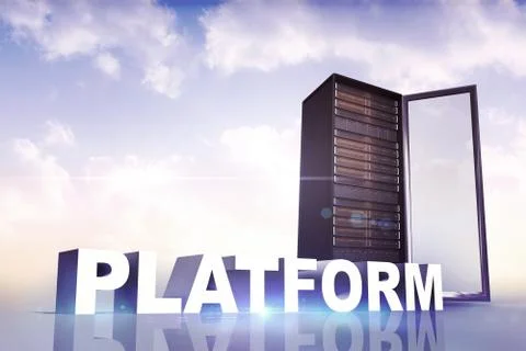 Composite image of platform Illustrazione stock
