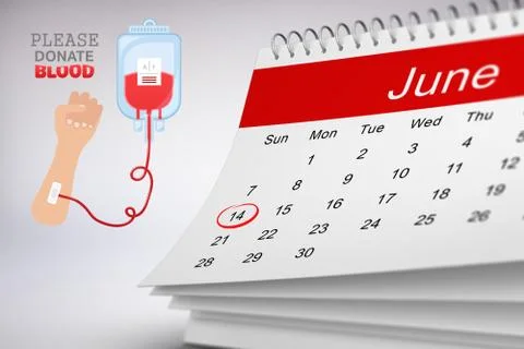 Composite image of please donate blood Stock Illustration