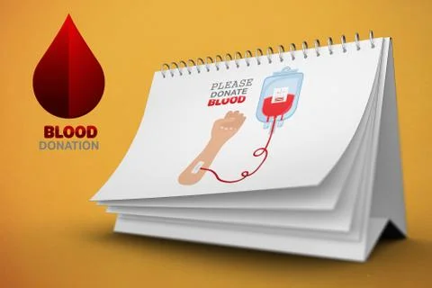 Composite image of please donate blood Stock Illustration