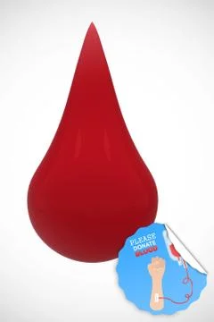 Composite image of please donate blood Stock Illustration