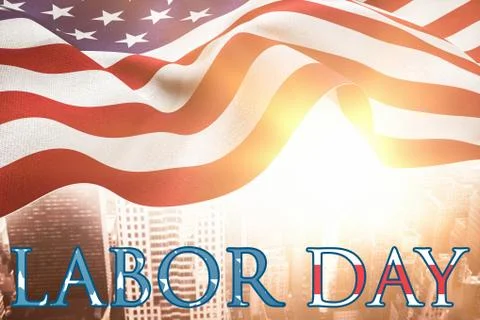 Composite image of poster of  labor day text Ilustración de archivo