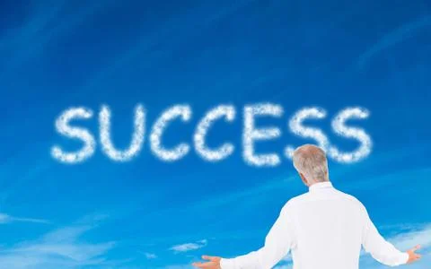 Composite image of rear view of surprised mature businessman posing Ilustración de archivo