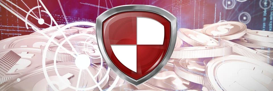 Composite image of a red bug badge イラスト素材