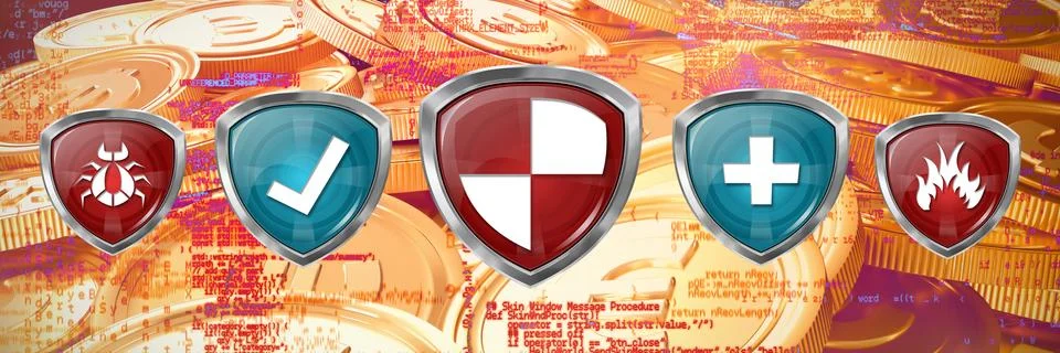 Composite image of a red bug badge Stock-Illustration