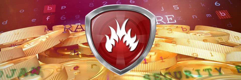 Composite image of a red bug badge Stock Illustration