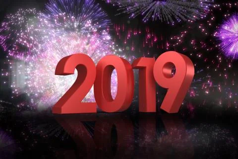 Composite image of red colored numbers Stock Photos