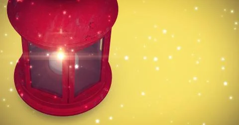 Composite image of red lantern on white background Illustrazione stock