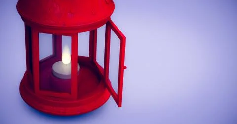 Composite image of red lantern on white background 스톡 일러스트