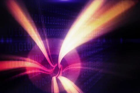 Composite image of red vortex with orange light Stock Illustration