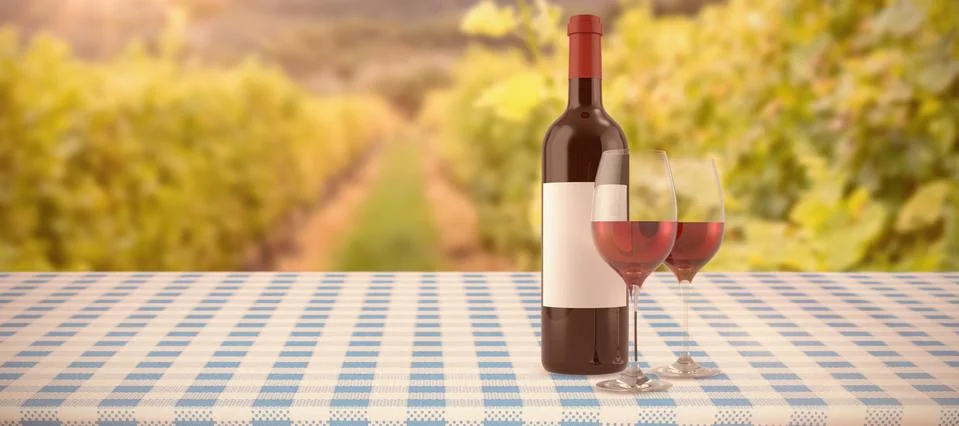 Composite image of red wine Stock Illustration