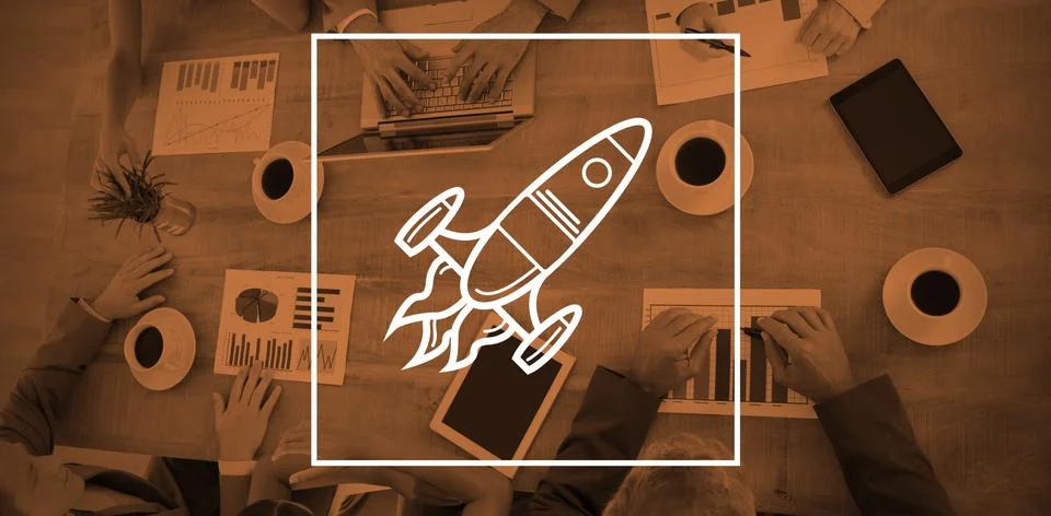 Composite image of rocket space ship Stock Illustration