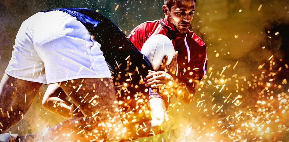 Composite image of rugby player Stock Illustration