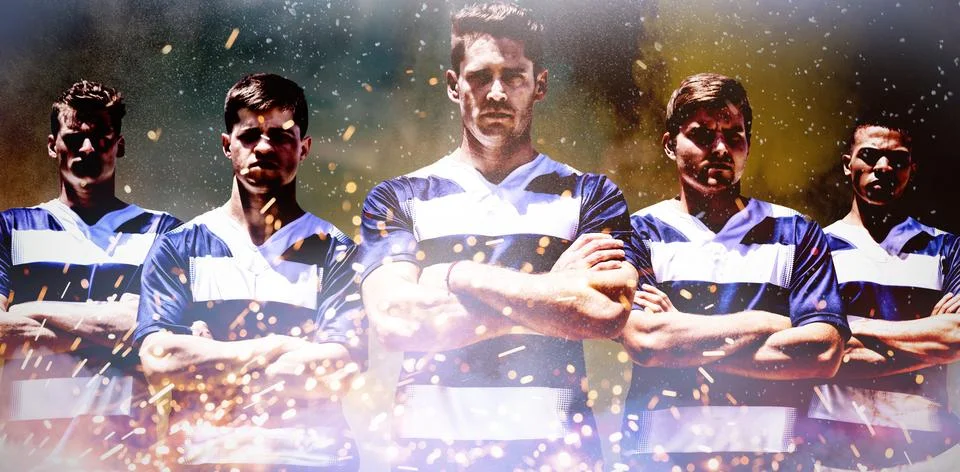 Composite image of rugby player Stock Illustration
