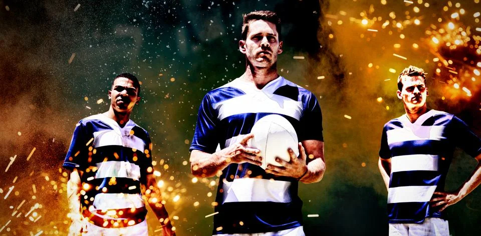 Composite image of rugby player Stock Illustration