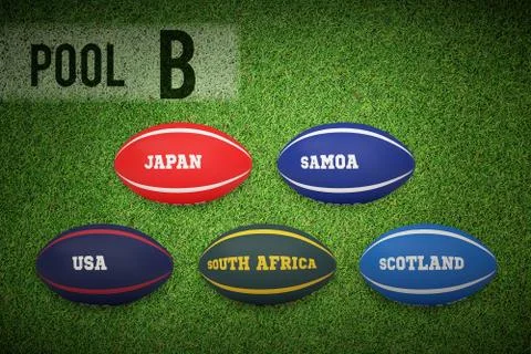 Composite image of rugby world cup pool b Stock Illustration