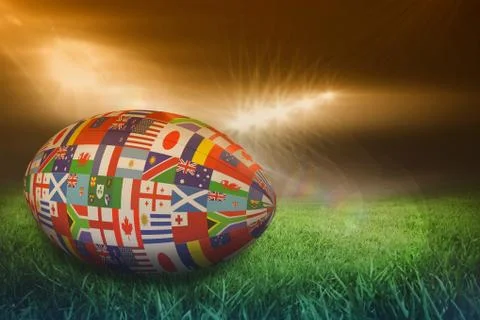 Composite image of rugby world cup international ball Stock Illustration