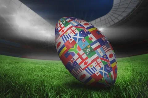 Composite image of rugby world cup international ball イラスト素材