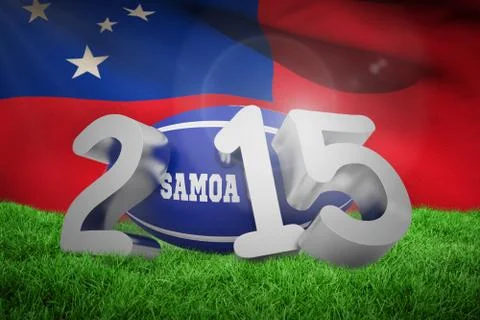 Composite image of samoa rugby 2015 message Stock Illustration