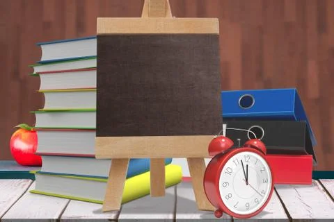 Composite image of school objects 스톡 일러스트