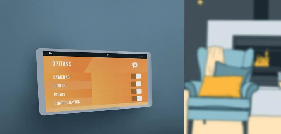 Composite image of screen of digital tablet 스톡 사진