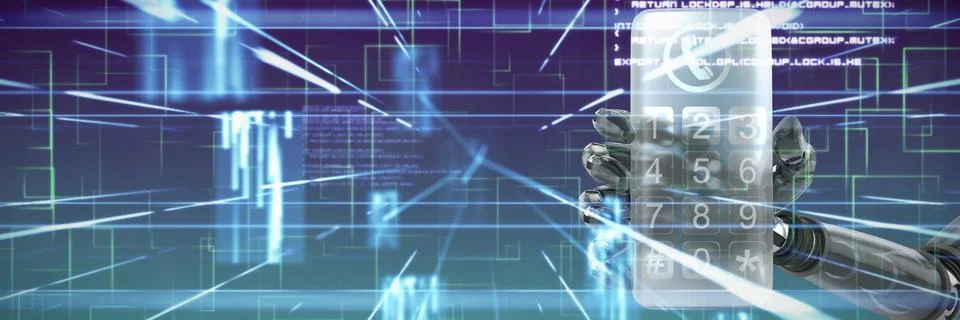 Composite image of screen of a smartphone Illustrazione stock