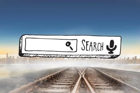 Composite image of search bar doodle Ilustración de archivo