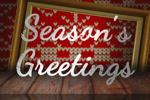 Composite image of seasons greetings Foto stock