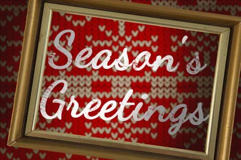 Composite image of seasons greetings Stock Photos