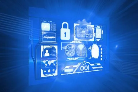 Composite image of security interface イラスト素材