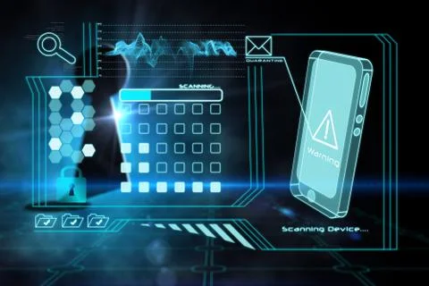 Composite image of security interface Stock Illustration