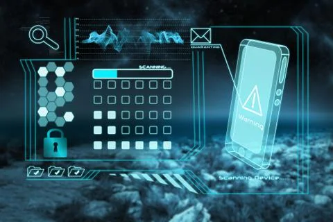 Composite image of security interface イラスト素材