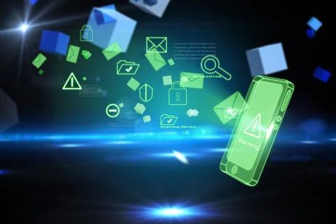 Composite image of security interface 스톡 일러스트